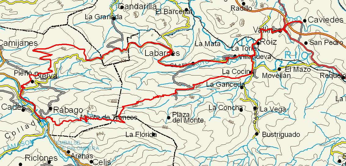 mapa route 54