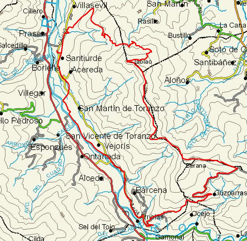 Mapa route 55