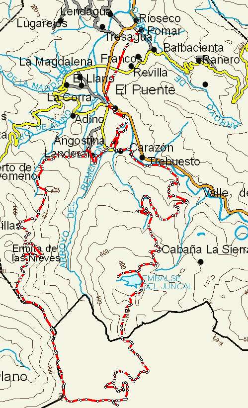 mapa route 64