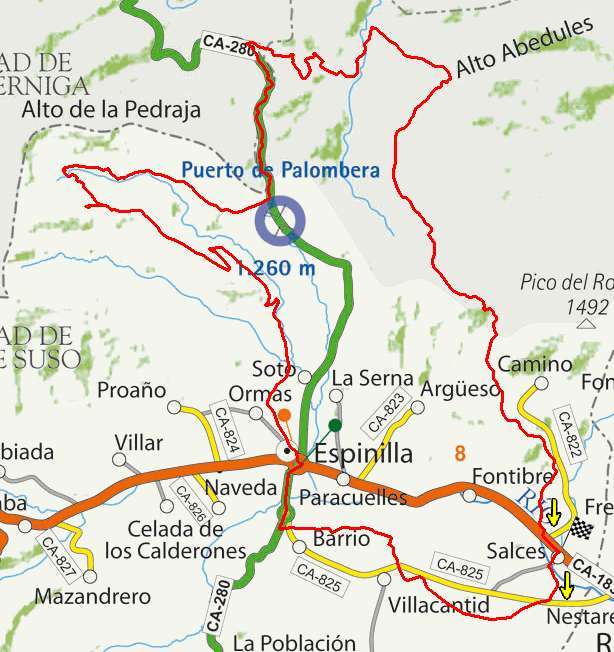 mapa route 38a