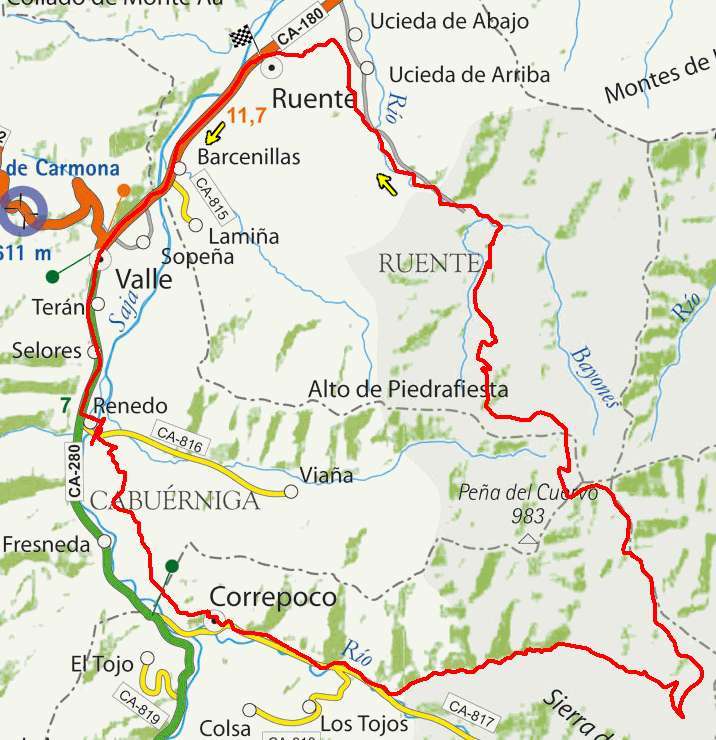 mapa route 12a