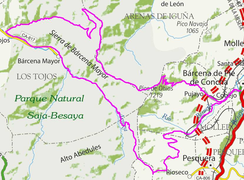 mapa ruta 121