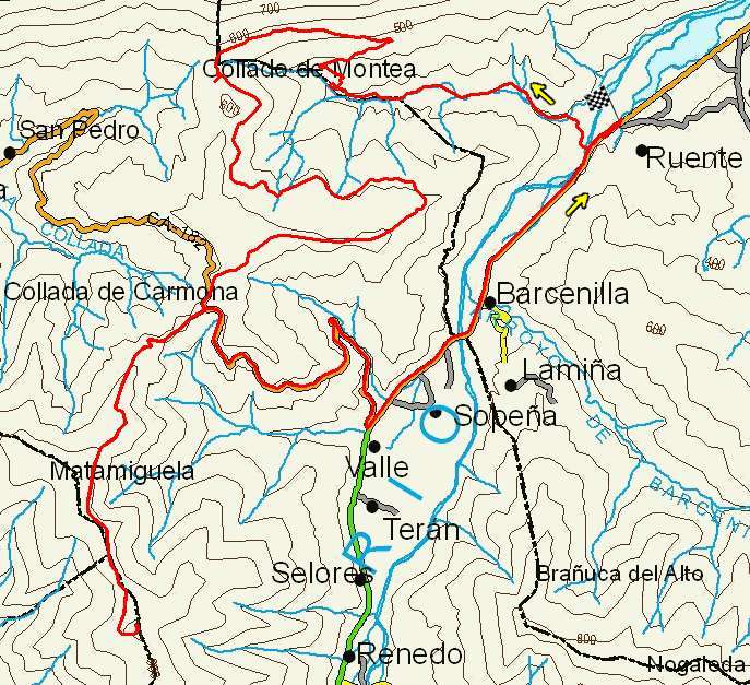 Mapa de la route 01
