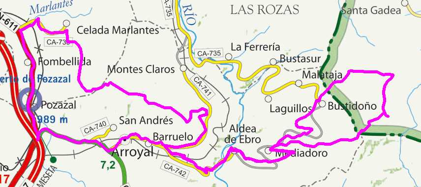 Mapa route 10