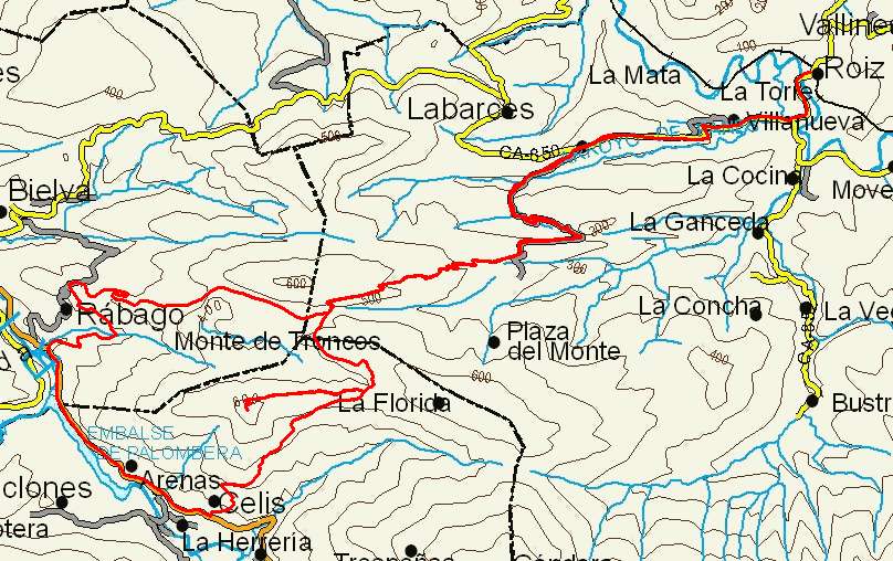 mapa route 34