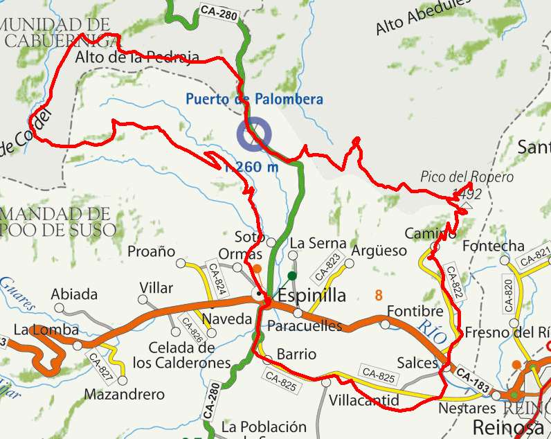 mapa ruta 28
