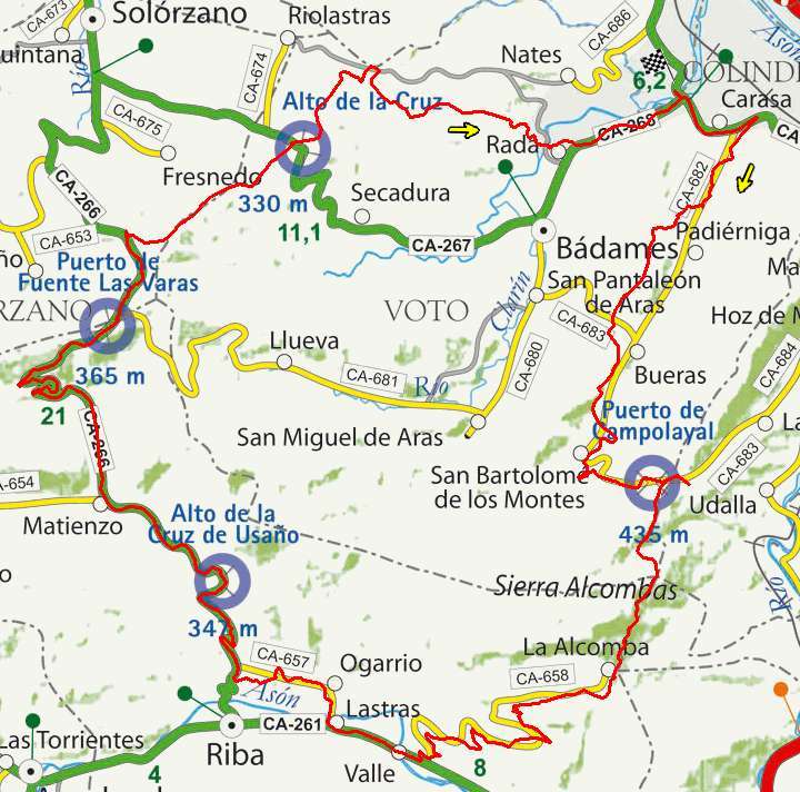 Mapa ruta 73